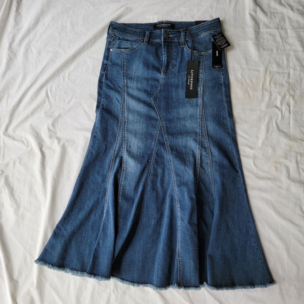 Liverpool Denim Skirt